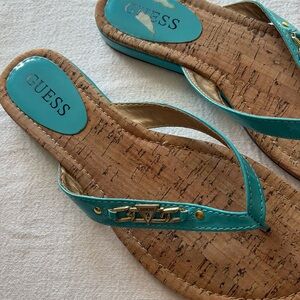 Guess Slippers 8M size preowned blue T721